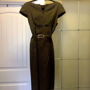 Anne Klein Vintage Herringbone Cap Sleeve Dress